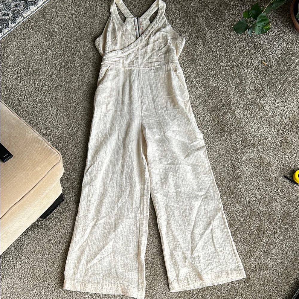 Anthropologie Linen Jumpsuit